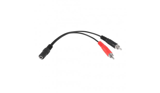 Kabel gniazdo jack 3.5-2xRCA 20 cm