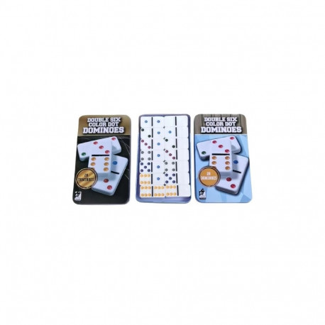 Domino w metalowym pudełku