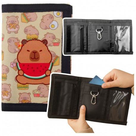 laste portfell takjakinnitusega karabiiniga kapübara arbuusiga