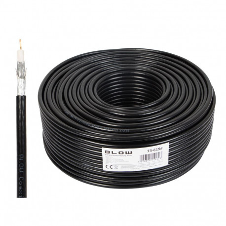 73-619# koaksiaalkaabel rg6u cu 1,02 96x varjestus geeliga must