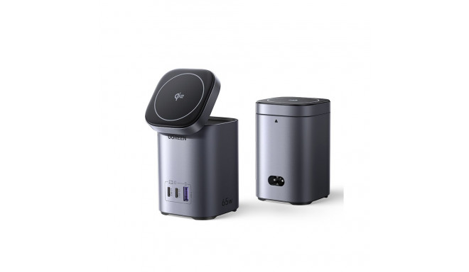 Desktop Charger Nexode GaN 65W USB-A + 2xUSB-C with Wireless Qi2 Charging 15W