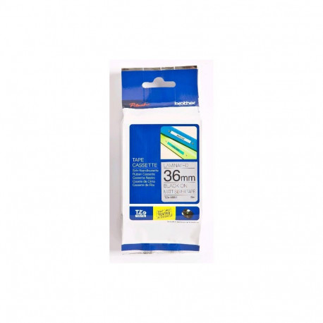 Kleepkirjalint Brother TZE-M961 hõbedane metallik teip, must tekst, laius 36mm