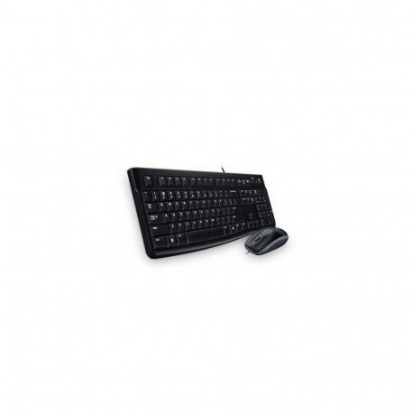 Logitech keyboard MK120 US/RUS, black + mouse