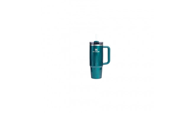 Stanley The Quencher H2.0 Fluted Thermos mug with straw 0.89L Glossy teal