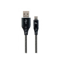 Gembird CABLE USB-C 2M BLACK/WHITE/CC-USB2B-AMCM-2M-BW