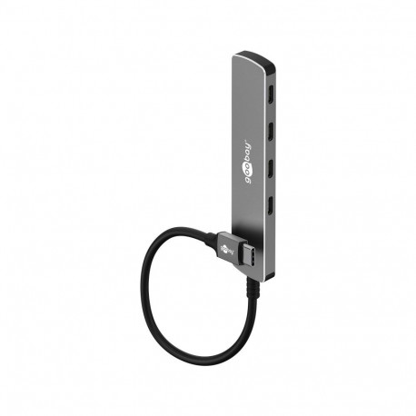 Goobay õhuke 4-pordiline USB-jaotur, USB-C - USB-C, 5 Gbit/s