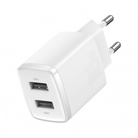 CHARGER BASEUS USB-AX2 10.5W valge