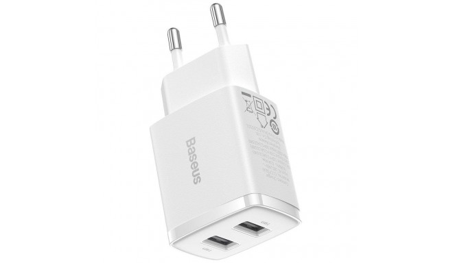 CHARGER BASEUS USB-AX2 10.5W WHITE