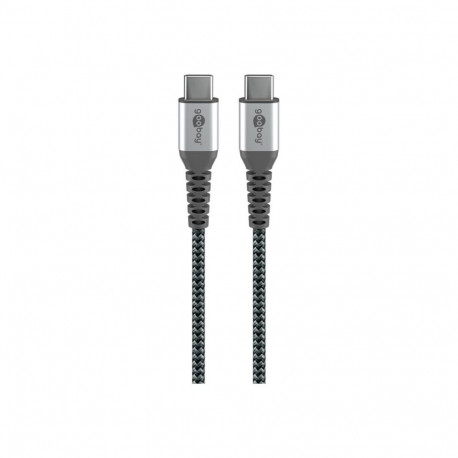 Goobay | USB-C  to USB-C  Textile Cable with Metal Plugs | 49302 | USB-C to USB-C USB-C male | USB-C