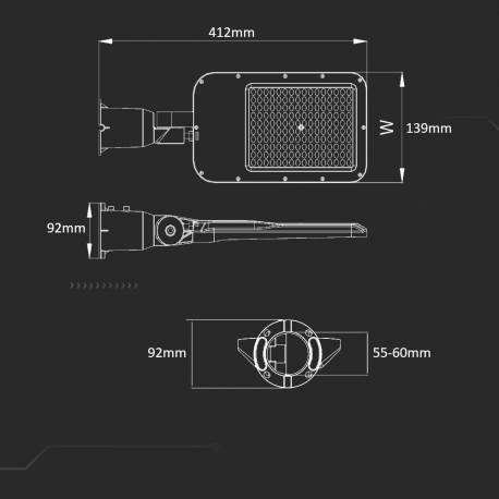 V-TAC LED tänavavalgusti SAMSUNG kiip 50W 6500K