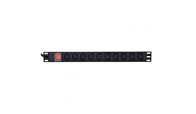 EnerGenie EG-PDU-10C132C19 Power distribution unit (PDU), 10 pcs C13 sockets, 1U, 16A, C20 plug 2 m 