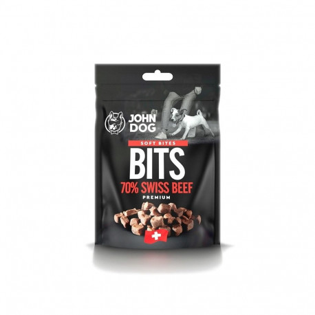 JOHN DOG Soft Bites Bits veiseliha 70% koeramaius 100g