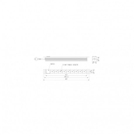 Gembird *Rack power strip PDU 9xFR 1U 16A F