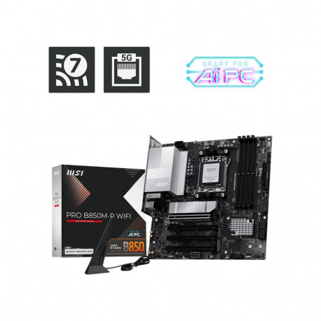 Mainboard|MSI|AMD B850|SAM5|Micro-ATX|Memory DDR5|Memory slots 4|PROB850M-PWIFI
