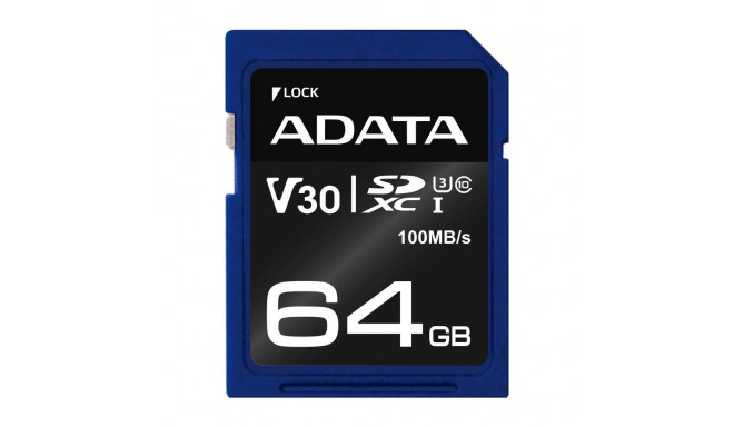 MEMORY SDXC 64GB V30/ASDX64GUI3V30S-R ADATA