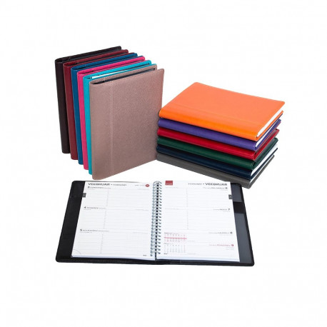 õpetaja päevaraamat MAXI spiraaliga kunstnahast kaaned nädala sisu A5 25/26 aasta