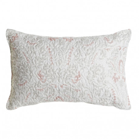 Cushion DKD Home Decor White Polyester Floral 60 x 10 x 40 cm