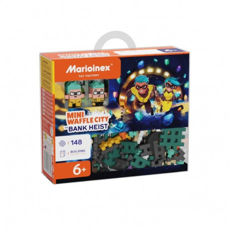 MARIOINEX Mini Waffle City pangaröövi ehitusklotsid, 148 tükki