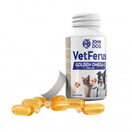 JOHN DOG VetFerus kuldne kalaõli - toidulisandid koertele ja kassidele – 30