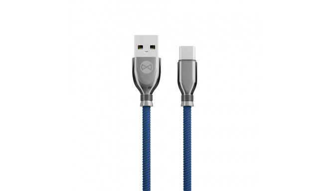 Forever Tornado cable USB - USB-C 1,0 m 3A navy blue