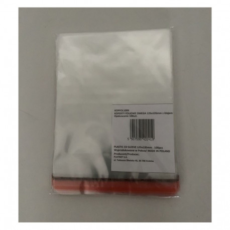OMEGA PLASTIC CD SLEEVE WITH GLUE ON THE FLIP 125x135mm *100 40586