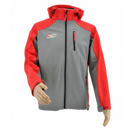 AWTOOLS SOFTSHELL JACKET T4/ RED-GREY/ L