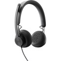 Logitech Headset Zone Wired MSFT Teams on Ear wired USB-C Gray