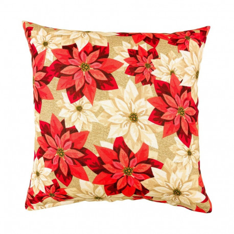 Pillow CHRISTMAS NEW 45x45cm, poinsettias