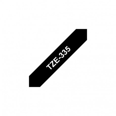 Brother TZE-335 label-making tape White on black TZ