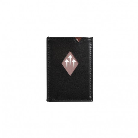 EXENTRI Miniwallet Wallet Black Leather, Nylon, Stainless steel