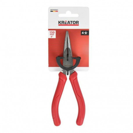 Kreator bent nose pliers KRTH60601, 162 mm, 50 mm, 36 mm, flat grip, carbon steel, anti-slip