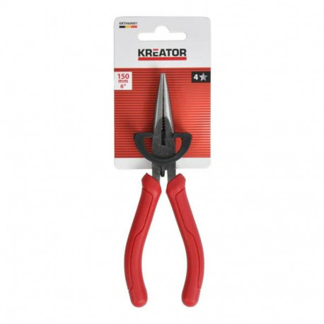 Long Nose Pliers 160mm KREATOR KRTH60001, Jaw Depth 48mm, Working Width 30mm
