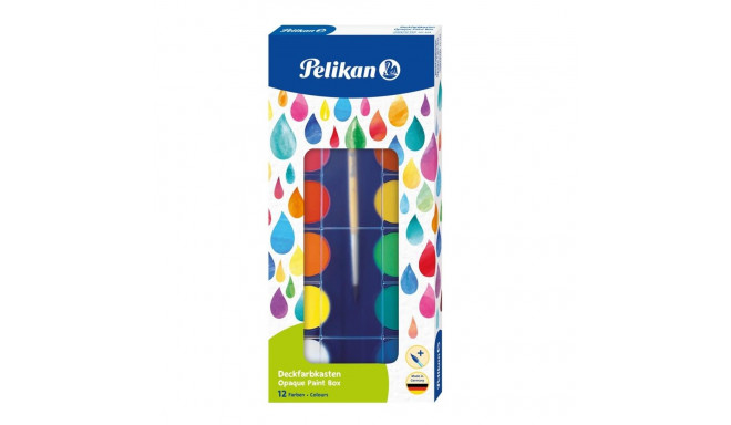 Pelikan akvarell 12 värvi + pintsel