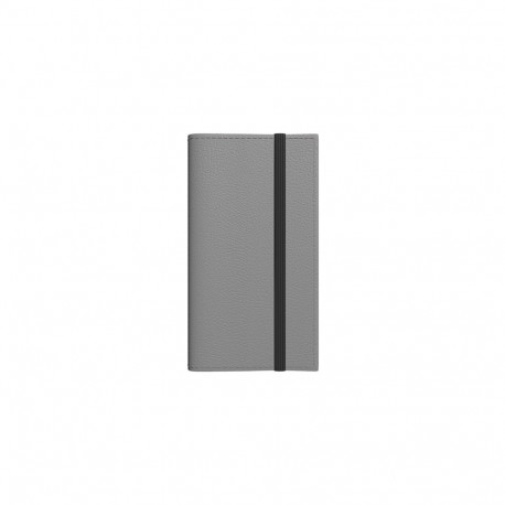 Midimärkmik FLEX Nädal V hall, spiraalköide, kummist kinnituspael, kunstnahast kaantega 2026a.