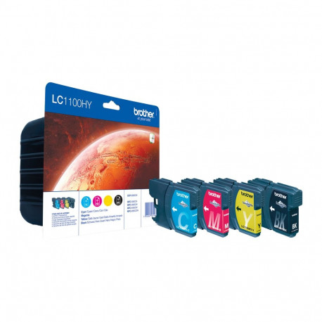Brother ink cartridge LC1100HY CMYK ValuePack High Yield, yellow/cyan/magenta/black