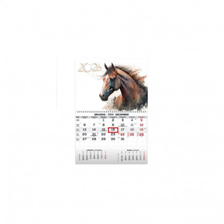 Wall Mounted Calendar Mono 30x43cm.