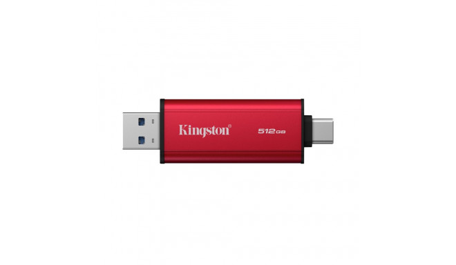 Kingston Dual Portable Solid-State Drive, USB Type-A and Type-C | 512 GB | Solid-state drive interfa