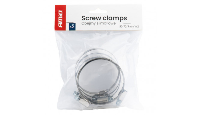 Voolikuklambrid 5 tk 50-70mm, laius 9mm