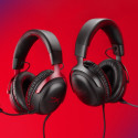 HyperX Cloud III must/punane mängurikõrvaklapid