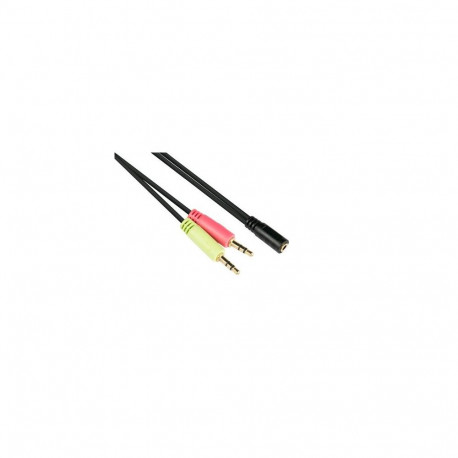 Alcasa AD-HS04 audio cable 0.2 m 2 x 3.5mm 3.5mm Black