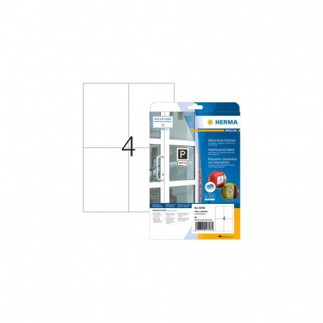 HERMA 10796 self-adhesive label Rectangle Permanent White 80 pc(s)