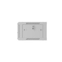 Wall-Mount rack cabinet 19 inches 4U 600x450, perforated door (Flat Pack) grey