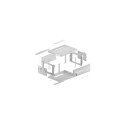 Wall-Mount rack cabinet 19 inches 4U 600x450, perforated door (Flat Pack) grey