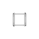 Open rack stand 19 inches 12U 600x600-1100 adjustable grey
