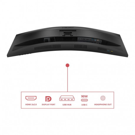 AOC CU34E4CV 34inch UWQHD VA 120Hz 21:9 2xHDMI 2.0 DP 1.4 USB-C