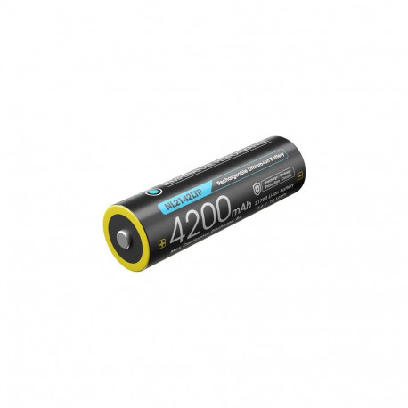 Nitecore NL2142LTP 21700 laetav liitiumioonaku – 4200mAh, külmakindel, 8A, nikliga klemmid