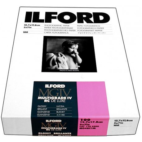 Ilford papīrs 12,7x17,8cm MGIV 1M glancēts 100 lapas (1769900)