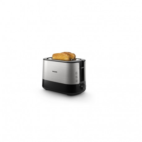 Philips Viva Collection HD2637/90 Toaster 950 W, Black/Silver