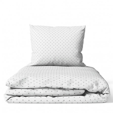 Ankras 2pcs bedding set 35/100 40/60 grey dots white