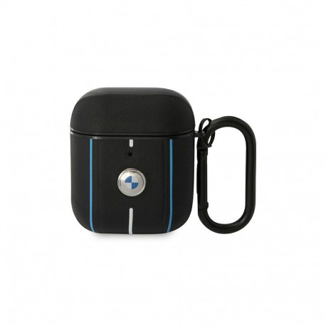 BMW BMW Leather Color Lines Case for AirPods 1 / 2 - Black